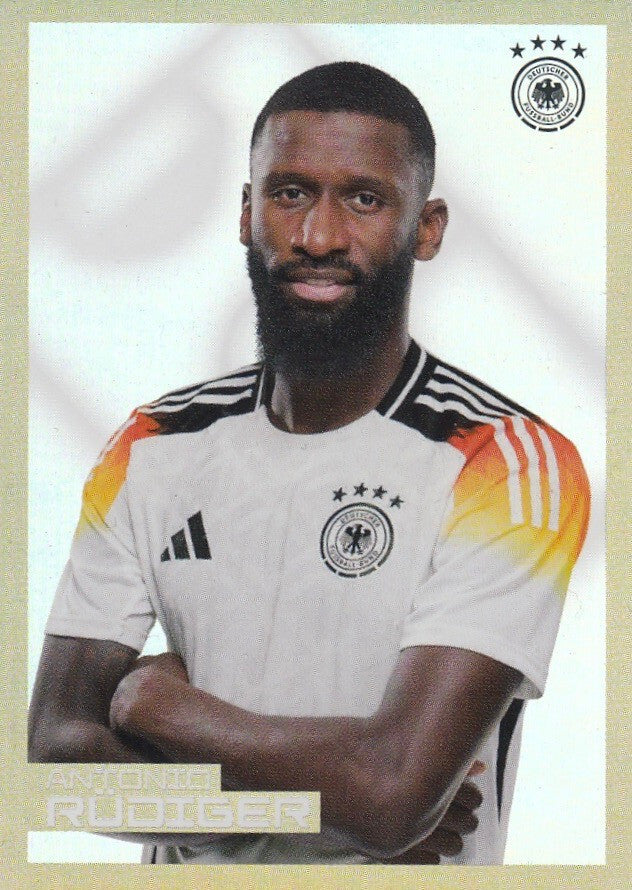 Ferrero Teamsticker Fußball EURO 2024 Panini Nr. 8: Antonio Rüdiger Sammelbild