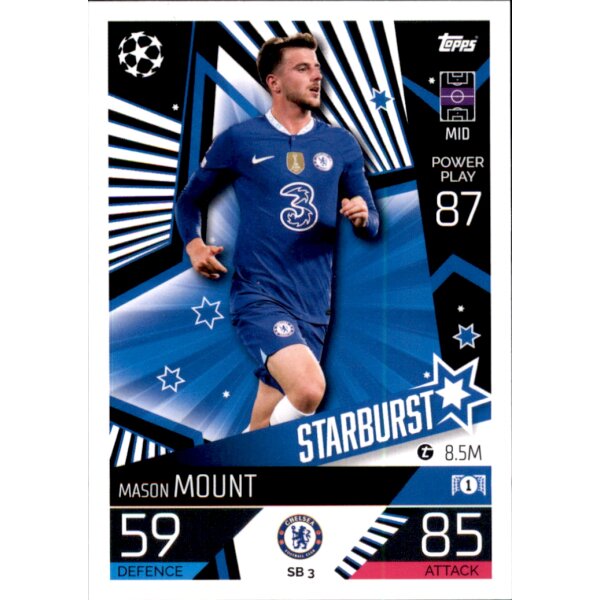 Topps Match Attax Champions League 2022/23 - SB03 - Mason Mount - Starburst
