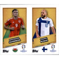 SP FIN+WAL - Teemu Pukki/Brennan Johnson - Star Player - Gold Signiture - Topps UEFA EURO Germany EM 2024