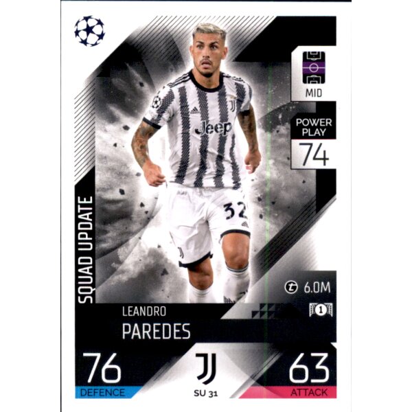 Topps Match Attax Champions League 2022/23 - SU31 - Leandro Paredes - Squad Update