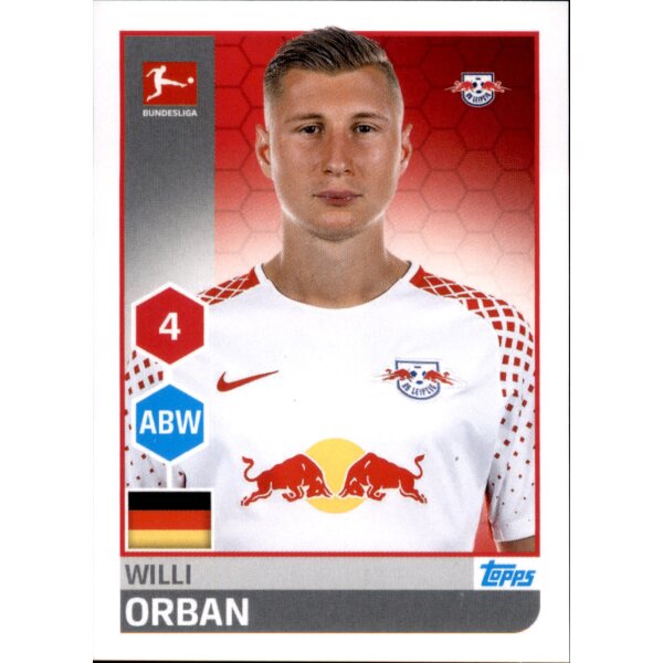 TOPPS Bundesliga 2017/2018 - Sticker 158 - Willi Orban