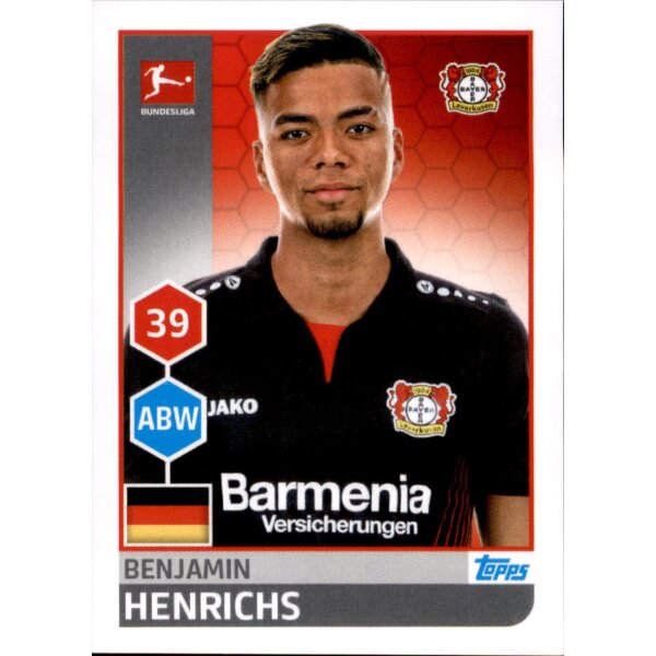 TOPPS Bundesliga 2017/2018 - Sticker 171 - Benjamin Henrichs