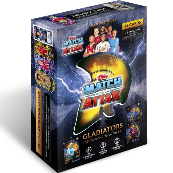 Topps Match Attax Champions League 2025/26 – Mega Tin Box Centurions #1 OVP