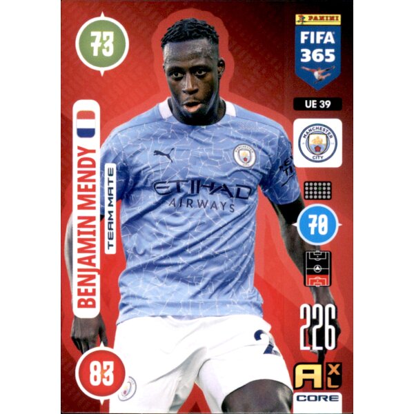 Panini FIFA 365 Adrenalyn XL 2021 - UE39 - Benjamin Mendy - Team Mate - Update