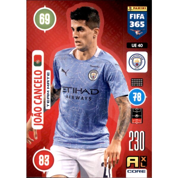 Panini FIFA 365 Adrenalyn XL 2021 - UE40 - Joao Cancelo - Team Mate - Update