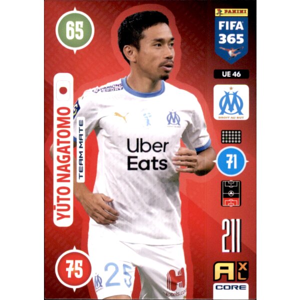 Panini FIFA 365 Adrenalyn XL 2021 - UE46 - Yuto Nagatomo - Team Mate - Update