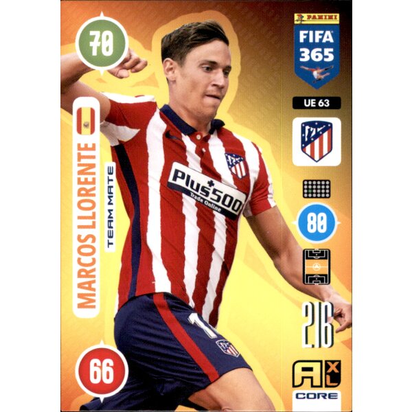 Panini FIFA 365 Adrenalyn XL 2021 - UE63 - Marcos Llorente - Team Mate - Update
