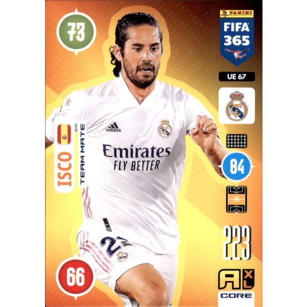 Panini FIFA 365 Adrenalyn XL 2021 - UE67 - Isco - Team Mate - Update
